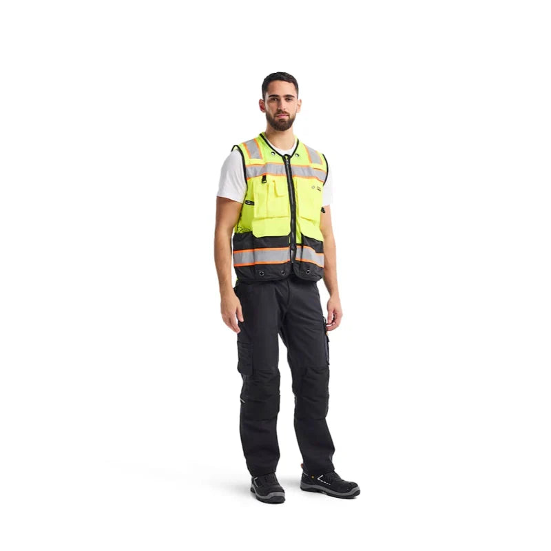 Blaklader® Workwear Hi-Vis Surveyor's Safety Vest - Yellow / Black - 3132