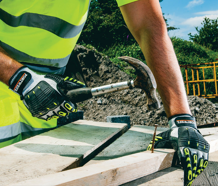 PORTWEST® Cut & Impact Resistant Grip Gloves - Sandy Nitrile Coated Palm - A722