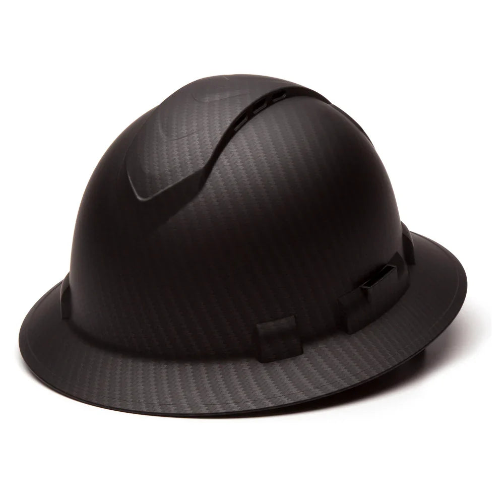 Pyramex® Ridgeline Vented Full Brim Hard Hat - 4-Point Ratchet Suspension - Graphite Pattern - HP54117V