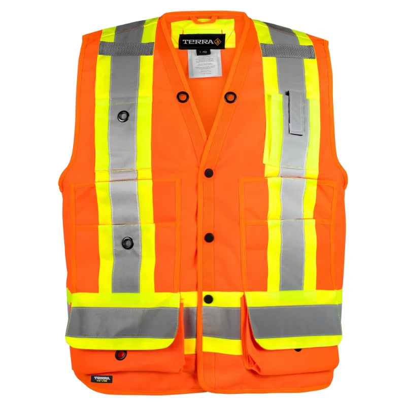 Terra® Hi-Vis Polyester Surveyor's Safety Vest - CSA Class 2 Level 2 - 116522