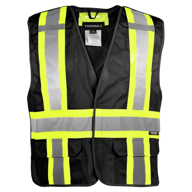 Terra® Hi-Vis 5 Point Tear Away Mesh Safety Vest - CSA Class 2 Level 2 - 116523