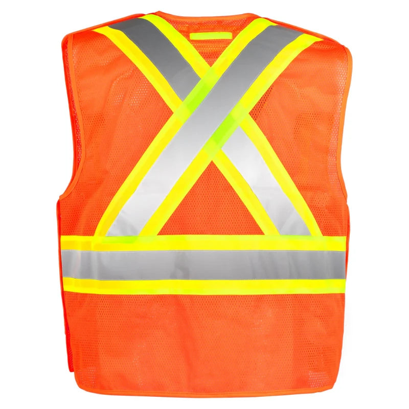 Terra® Hi-Vis 5 Point Tear Away Mesh Safety Vest - CSA Class 2 Level 2 - 116523
