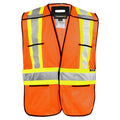 Terra® Hi-Vis 5 Point Tear Away Safety Vest With Black Binding - CSA Class 2 Level 2 - 116583